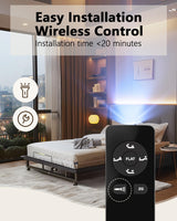 Mixcous King Size Adjustable Bed Frame with Quiet Motor - Head & Foot Incline, Zero Gravity, Wireless Remote Control, Easy Installation (79" L x 74" W x 12.72" H) Mixcous