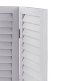 SOFE Wood Short Room Divider 3 Panel, 2.6 Ft Tall Shutters Folding Divider for Room Separation, White Room Partitions and Dividers Freestanding, Foldable Wall for Home Bedroom Office SOFE