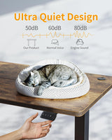 CubiCubi Electric Standing Desk, 48 x 24 Inches Height Adjustable Sit Stand Desk, Ergonomic Home Office Computer Workstation, Rusticbrown CubiCubi