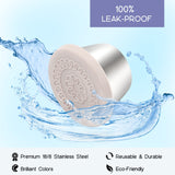 [8 Pack] Salad Dressing Container To Go, 2.4oz Small Condiment Containers with Leakproof Silicone Lids, Reusable Stainless Steel Sauce Cups for Lunch Bento Box, Picnic and Travel VITEVER