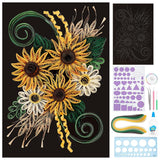 WEBEEDY Paper Quilling Kit DIY Sunflower Paper Filigree Kit with Quilling Strips Tool and Supplies Paper Quilling Set for Beginners Handmade Crafts Modern Room Wall Art Decor Gift,21×27.9cm/8.3×11" WEBEEDY