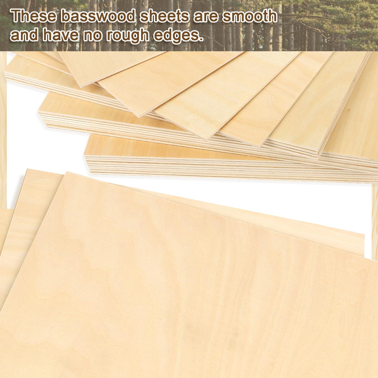 Sukhumvit 30PCS Basswood Sheets 12 x 12 x 1/8in, 3mm Basswood for Laser Cutting, Basswood Sheets Unfinished Plywood Sheets for Laser Engraving Wood Burning Models Painting DIY Crafts Sukhumvit