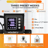 Whubefy Heat Press Machine 15x15 Slide Out, Digital Clamshell Heat Press Machine for T Shirts Printer, Heat Up Fast & Even, Sublimation Shirt Press Machine for Mouse Pad, Pillows, Coasters, Puzzles Whubefy