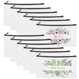 Valyria Sublimation Blanks Cosmetics Bag Bulk Heat Transfer Makeup Pouches Zipper Canvas Travel Toiletry Bag for Travel DIY Craft 12 Pieces Valyria