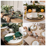 13 in Round Woven Placemats Plate Chargers Set of 10, Boho Farmhouse Rustic Woven Place Mats for Dining Table Decor, Rattan Wicker Table Mats Jute Braided Chargers for Dinner Plates BAVIFY