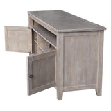International Concepts Entertainment/TV Stand - With 2 Doors, Washed Gray Taupe IC International Concepts