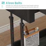 Rolling Standing Desk Adjustable Height with Drawers, 40 Inch Mobile Stand Up Portable Desks on Wheels for Bedroom Home Office, Couch Sofa Side Laptop Table with Storage, Black WINAZ