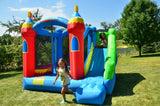 Bounceland Royal Palace Inflatable Bounce House, with Long Slide, Large Bouncing Area, Basketball Hoop and Sun Roof, 13 ft x 12 ft x 9 ft H, UL Strong Certified Blower, Castle Kids Party Theme Bounceland