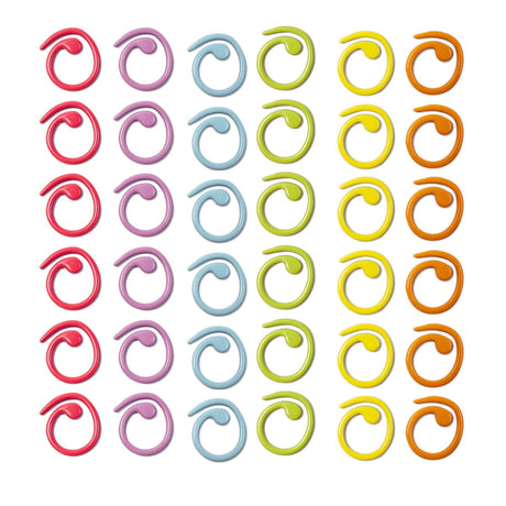 Hilsayum 30PCS Metal Stitch Markers Helical-Shaped Crochet Markers Ring Multicolor Crochet Locking Markers for Knitting and Crocheting (Multicolor) Hilsayum