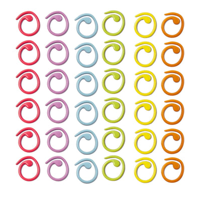 Hilsayum 30PCS Metal Stitch Markers Helical-Shaped Crochet Markers Ring Multicolor Crochet Locking Markers for Knitting and Crocheting (Multicolor)