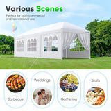 Quictent 10x30 Party Tent Gazebo Wedding Canopy Tent for Parties BBQ Shelter Pavilion with Removable Sidewalls & Elegant Church Quictent