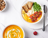 DELLING Ultra-Strong 22 Ounce Soup Bowls, Cereal Bowl, 6 inch Bowls Set, White Ceramic Bowls, White Bowls for Kitchen, Snack Rice Pasta Salad Oatmeal, Set of 6, Dishwasher & Microwave Safe DELLING