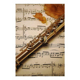 GHENBLT Flute Music 5D Diamond Painting Kits for Adults Beginners Large Round Diamond Art Painting DIY Full Drill Diamond Dots Wall Paintings Gem Art for Gift Home Wall Decor 8"x12" GHENBLT