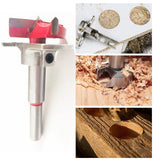 Furnrubden Forstner Drill Bit, 35mm Concealed Hinge Jig kit, Wood Drilling Hole Saw Set Woodworking Drilling Tool Wood Cutter for Face Frame Cabinet Cupboard Door Hinges Furnrubden