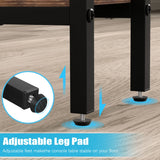 Bigbiglife 39.4" Console Entryway Table, 2-Tier Industrial Narrow Sofa Table with Storage Shelves for Hallway, Living Room, Bedroom, Foyer, Corridor, Office, Rustic Brown and Black Bigbiglife