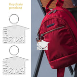 Graduation Keychain Sublimation Blank on Class of 2024 Keyrings Inspirational Keychain Key Holder Pendant Souvenir for Holiday Party NUOBESTY
