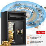 3.6 cu ft Large Fireproof Drop Safe Box for Business, Anti-Theft Money Drop Slot Safes with Digital Keypad and Spare Keys, Heavy-duty Cash Depository Lock Safe for Home Office Retail Store Business Tiskgg