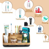Detachable 7-Slot Wood Bathroom Organizer for Kids' Toothbrushes and Toiletries by GFWARE GFWARE
