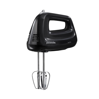 Proctor Silex Easy Mix 5-Speed Electric Hand Mixer with Bowl Rest, Compact and Lightweight, 100 Watts of Peak Power, Black (62511)