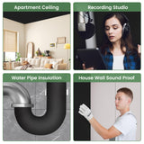 Kaqiluo 2 Pack High Density Self-Adhesive Sound Insulation Acoustic Closed Cell Foam, 0.4" x 12" x 71", 10 mm Thick,11.6 sqft Sound Proof Padding,Fire,Water Resistant Acoustic Treatment Foam Kaqiluo