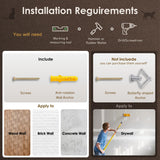 COOLEX Cat Shelves with 3 Steps Scratching Post and Hammock Bed - Wall Mounted Climbing Condo for Indoor Cats (Wood) COOLEX