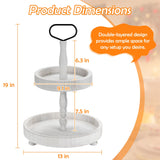 2 Tiered Tray Stand Decor, Wooden 13 Inch Tiered Tray Decor for Farmhouse, Kitchen, Coffee Bar, Home, Suit for Halloween, Fall Thanksgiving, Christmas, New Year BAIVV