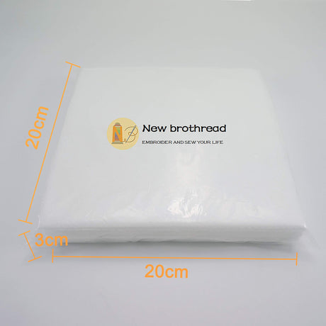 New Brothread No Show Mesh Machine Embroidery Stabilizer Backing 8"x8" - 100 Precut Sheets - Light Weight 1.8 oz - Fits 4x4 and 6x6 Hoops New brothread