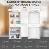 HOMCOM 72" Freestanding Kitchen Pantry Cabinet with 2 Large Double Door Cabinets and 1 Center Drawer, White HOMCOM
