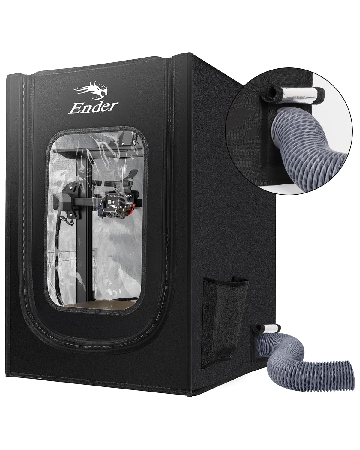 Creality Official 3D Printer Enclosure With Fan Interface Fireproof and Dustproof Constant Temperature Dust Cover 480*600*720mm for Ender 3/Ender 3V2/Ender 3S/S1/S1 Pro/Ender 3Pro/Ender 3 Neo/3 V2 Neo Creality