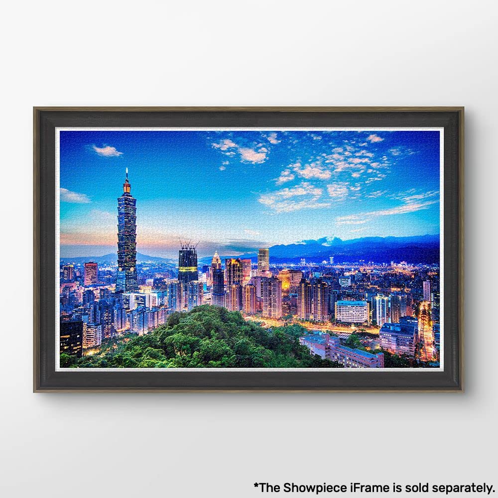 Pintoo Jigsaw Puzzles 4000 Piece for Adults - The Beautiful Sunset of Taipei Beautiful Plastic Puzzle for Home Decor Zero Dust Easy Storage [H2040] Pintoo