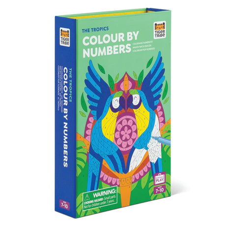 Tiger Tribe: Color by Numbers - The Tropics - Activity Set, Themed Coloring Pages, Markers, Color A Number at A Time, Kids & Tweens Ages 8+ Tiger Tribe