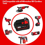2 Pack 5.0Ah 18V Replacement Battery and Charger for Milwaukee M18 Lithium ion Battery, Compatible with Milwaukee M18 Cordless Power Tools 18V Lithium Battery 48-11-1850 48-11-1840 48-11-1860 Battboozter