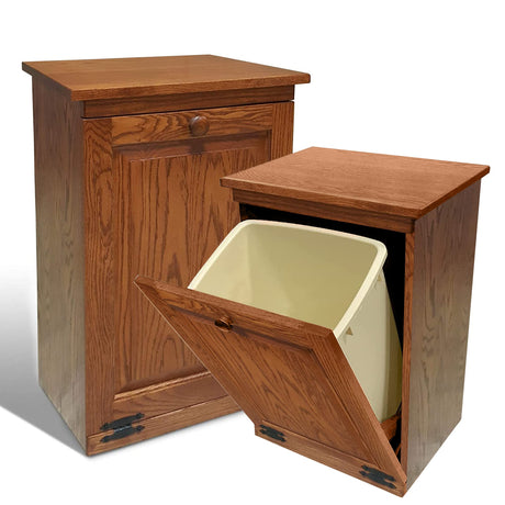 Peaceful Classics Tilt Out Trash Cabinet- Amish Handcrafted Wooden Pull Out Cabinet, Decorative Trash Bin Cabinet for Kitchen, Bedroom, & Home Patio, Tilt Out Laundry Hamper Cabinet, Harvest Peaceful Classics