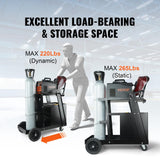 VEVOR Welding Cart, 2-Tier 4 Drawers Welder Cart with 265LBS Static Weight Capacity, 360° Swivel Wheels, Tank Storage Safety Chains, Heavy Duty Rolling MIG Welder Cart for Mig Welder and Plasma Cutter VEVOR