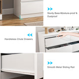 Vibe & Dine 6 Drawer Double Dresser, Modern Chest of Drawers with Wide Storage for Closet, Bedroom, Living Room Vibe & Dine