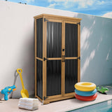 Outdoor Storage Cabinet Waterproof with Shelves, Outside Cabinets Weatherproof, Patio Backyard Pool Garden Garage Storage Cabinet Storage Shed Tool Organizer PetsCosset
