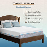 EGOHOME California King Mattress 12 Inch Cooling Gel Memory Foam, Fiberglass Free, Mattress Bed in a Box for Back Pain Relief, Medium Firm, CertiPUR-US Certified, 72”x84”x12”, White EGOHOME