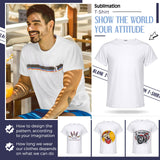 JenPen 5 Pieces Men's Unisex Sublimation Blank T Shirt White Polyester Shirts Crew Neck Short Sleeve for Sublimation T Shirt (XL) JenPen