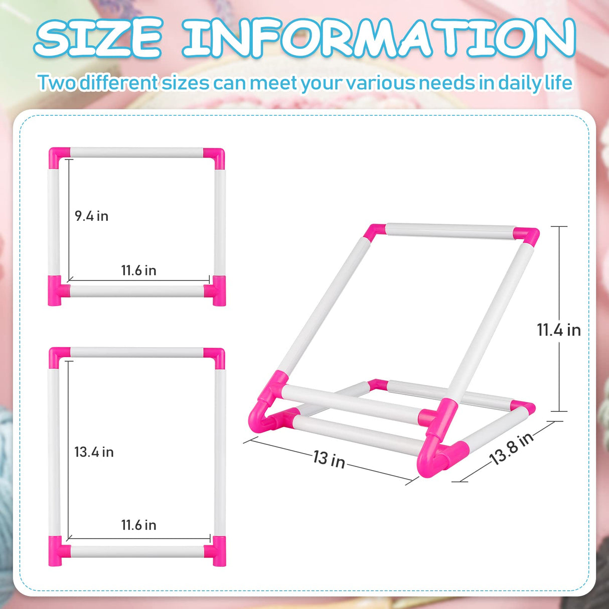 Lzttyee Universal Embroidery Clip Frame Cross Stitch Hoop Embroidery Sewing Stand Tools for Quilting, Needlepoint, Silk-Painting Lzttyee