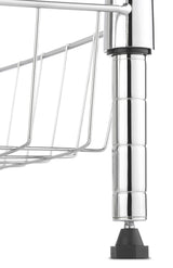Whitmor 2-Wire Shelving Unit, Metal Storage Shelves, Stacking Shelf with Basket, Easy Assembly Home Organizer for Pantry, Kitchen, Garage, Plant Whitmor