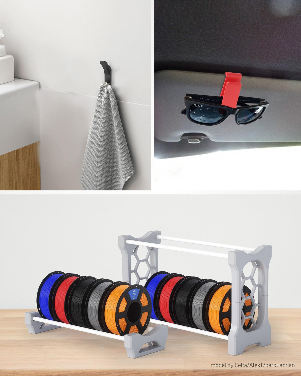 ELEGOO PETG Filament 1.75mm Black 1KG, 3D Printer Filament Dimensional Accuracy +/- 0.02 mm, 1kg Spool(2.2lbs) Fits for Most FDM 3D Printers ELEGOO