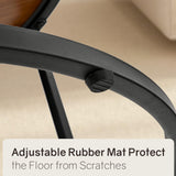 Otterease Nesting Tables Set of 2, 31.5" Round Coffee Table, Small Nesting Coffee Table with Adjustable Non-Slip Fee, Wood Grain Top Nesting Tables for Living Room, Bedroom (Wood Grain Brown) Otterease