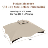 SCOCANOPY Replacement Top for 10x12 FT Gazebo Massillon Biscayne,Cabin-Style L-GZ933PST,Turnberry L-GZ933PCO-L,Tuscany L-GZ933PST-K (Light Beige Ripstop) SCOCANOPY