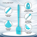 HAUSHOF Silicone Basting Pastry Brush, Heat Resistant Pastry Brush Set, One-Piece Design, Perfect for Baking, Grilling, Spreading Oil, Butter, BBQ Sauce, or Marinade, Dishwasher Safe HAUSHOF