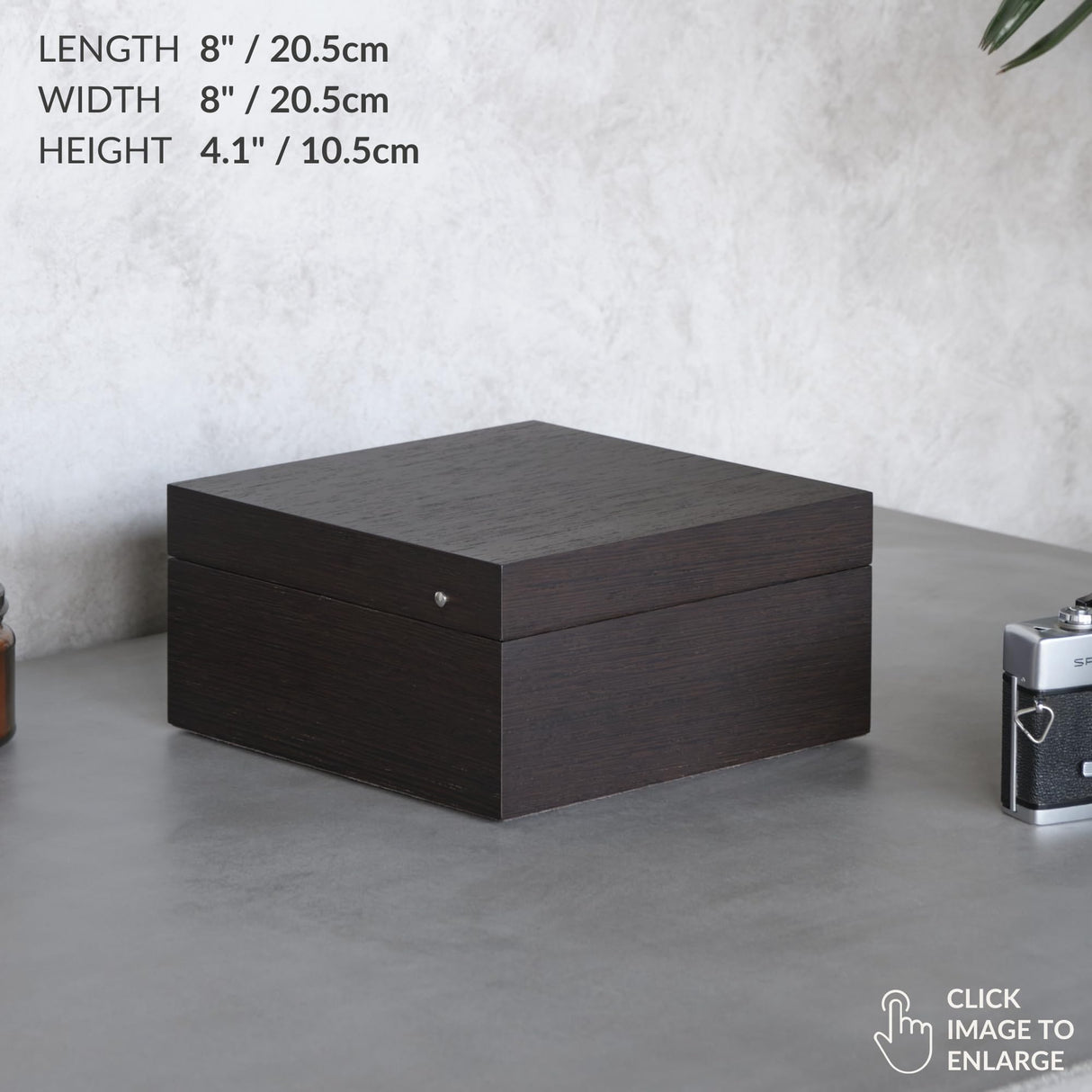 TAWBURY 6 Slot Wood Watch Box - Unisex Wooden Watch Box Crafted from Exquisite Kassod Wood | Compact Design, Fully Lined Interior, Soft-Close Metal Hinges, Push-Latch Locking System TAWBURY