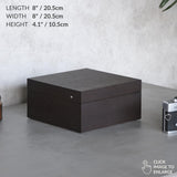 TAWBURY 6 Slot Wood Watch Box - Unisex Wooden Watch Box Crafted from Exquisite Kassod Wood | Compact Design, Fully Lined Interior, Soft-Close Metal Hinges, Push-Latch Locking System TAWBURY