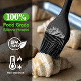 Basting Pastry Brush and BBQ Mop Cooking - ZQDFLME Sauce Brush Set with Heat Resistant Silicone Brushes for Grilling, Kitchen Cooking,Smoking Steak (4 pcs) ZQDFLME
