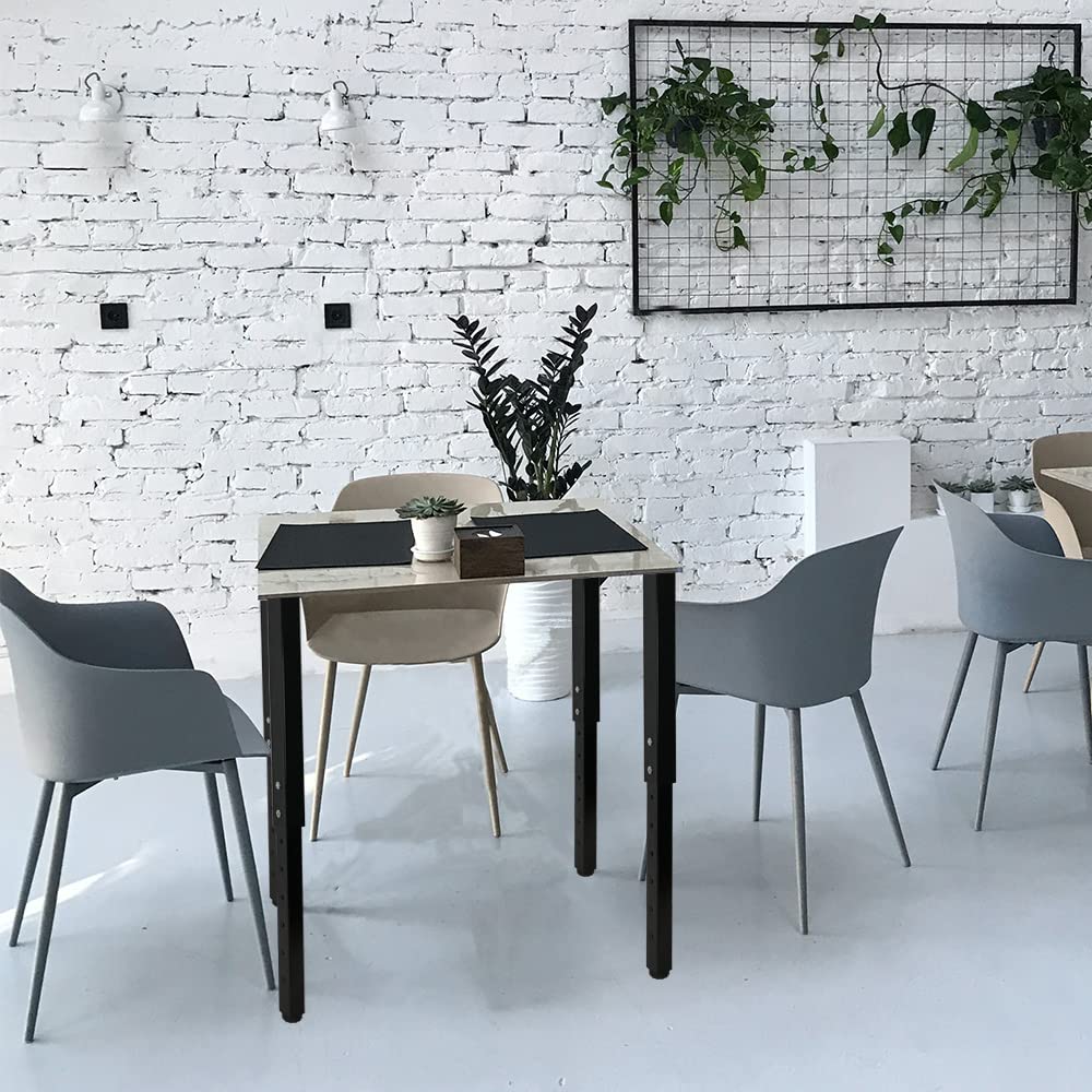 QLLY Adjustable Square Table Leg, 24-40 inch, 60-100cm, Home Office Custom DIY Table Legs, Furniture Leg Set (4, Black) QLLY