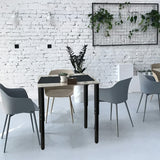 QLLY Adjustable Square Table Leg, 24-40 inch, 60-100cm, Home Office Custom DIY Table Legs, Furniture Leg Set (4, Black) QLLY