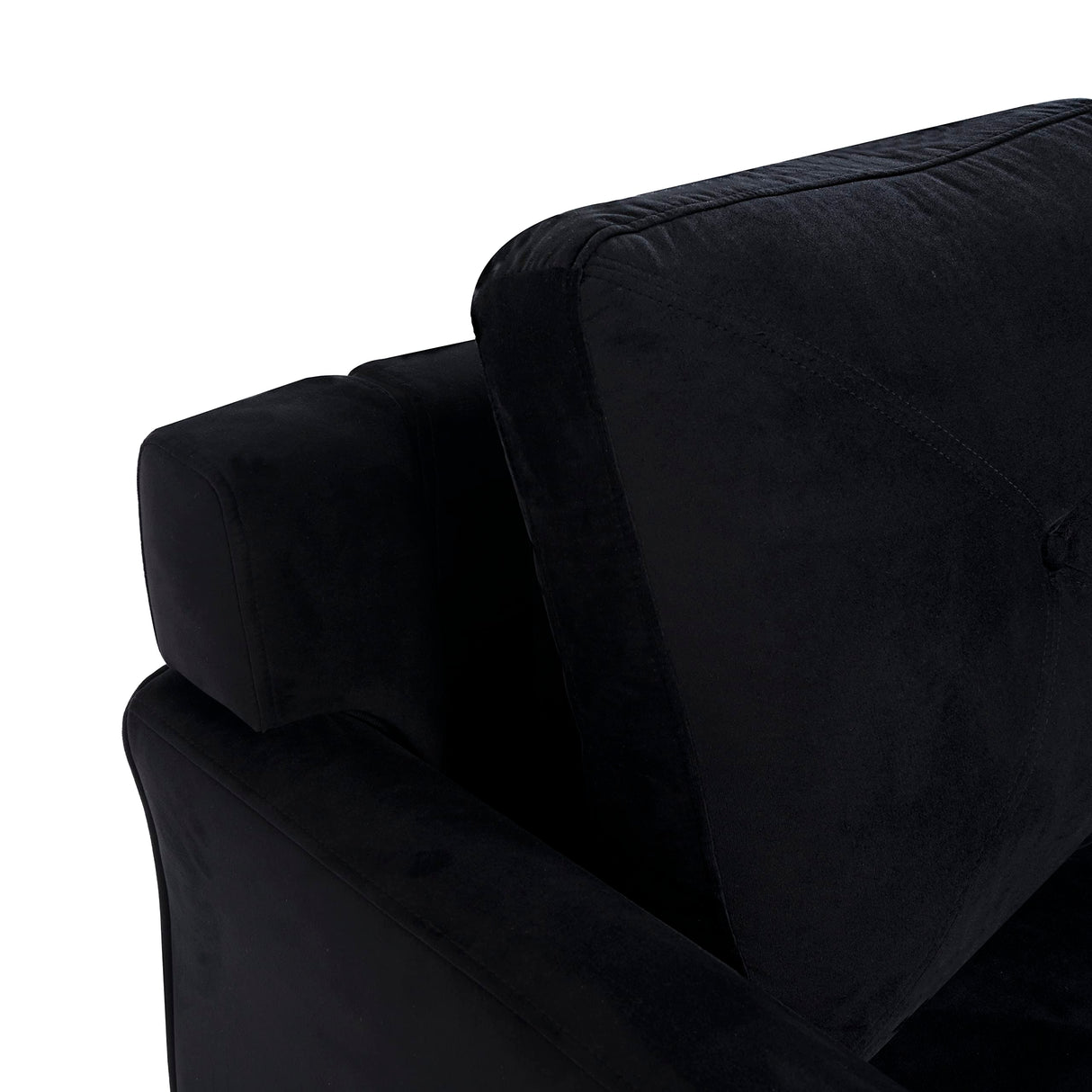Naomi Home Modern Button Tufted Loveseat Black Black Naomi Home